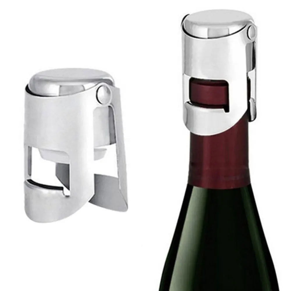 Champagne Bottle Stopper - Stainless Steel Sparkling Wine Sealer