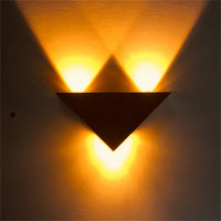 Triangle LED Wall Lamp - Modern Brushed Silver Accent Light