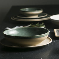 Mint Ceramic Dinner Plate - Creative Western Steak and Salad Tableware