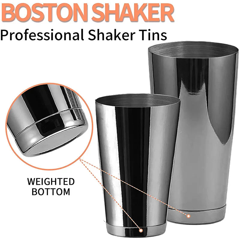 Stainless Steel Boston Shaker Set - Two-Piece Bar Mixer