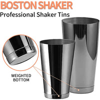 Stainless Steel Boston Shaker Set - Two-Piece Bar Mixer