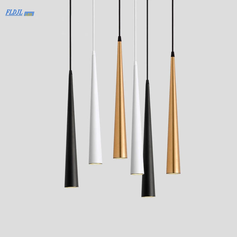 Dimmable COB Cone Pendant Light - Modern Aluminum LED Hanging Lamp