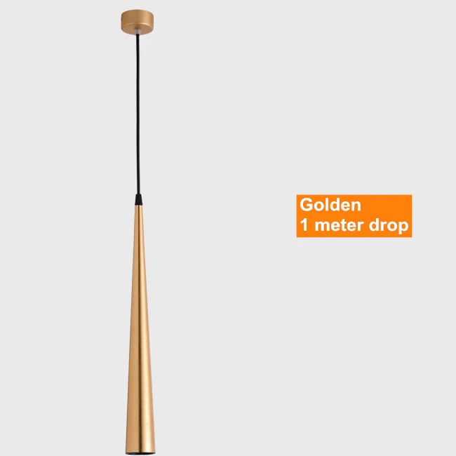 Dimmable COB Cone Pendant Light - Modern Aluminum LED Hanging Lamp