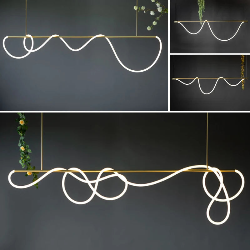 Designer Long Hose Chandelier - Post-Modern Pendant Lamp