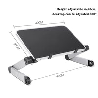 Adjustable Laptop Desk Stand - Portable Aluminum Lap Desk with Mouse Pad