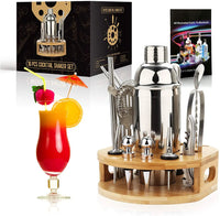 16-Piece Bartender Kit - Stainless Steel Cocktail Shaker Set
