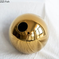 Golden Ball Ceramic Vase - Decorative Hydroponic Accent