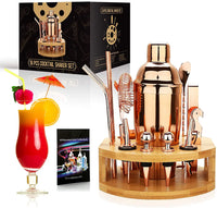 16-Piece Bartender Kit - Stainless Steel Cocktail Shaker Set