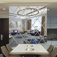 3D Acrylic Mirror Sticker Set - Geometric DIY Wall Decor