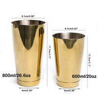 Stainless Steel Boston Shaker Set - Two-Piece Bar Mixer