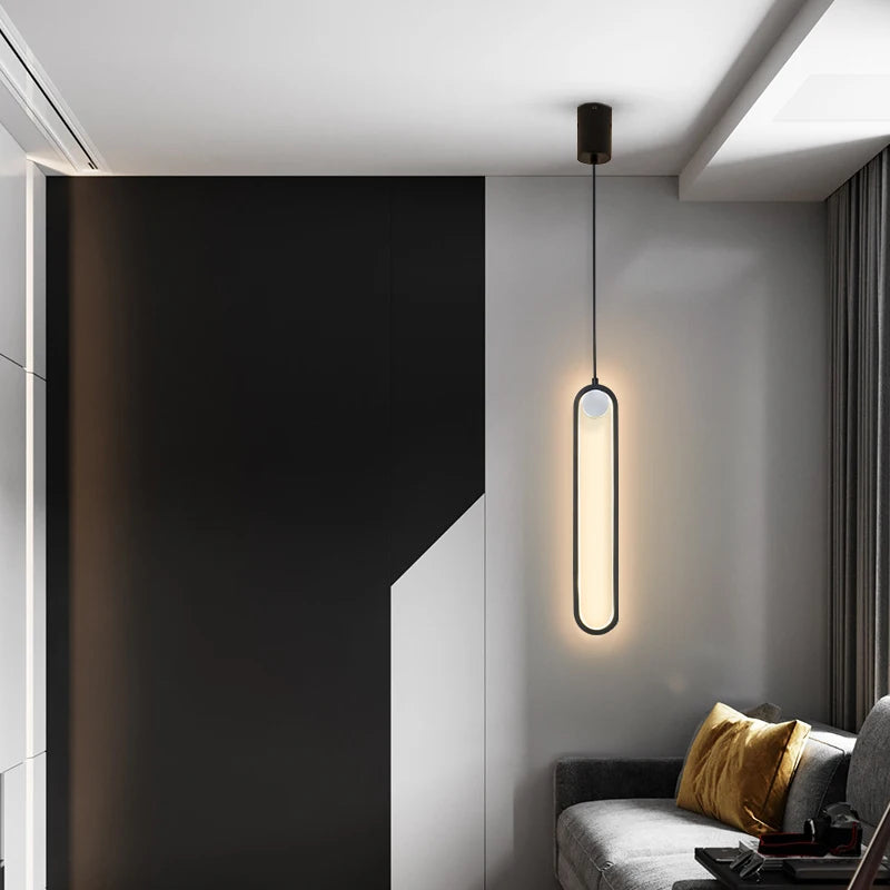 Luxury Glass Bedside Chandelier - Nordic Long-Line Pendant Light