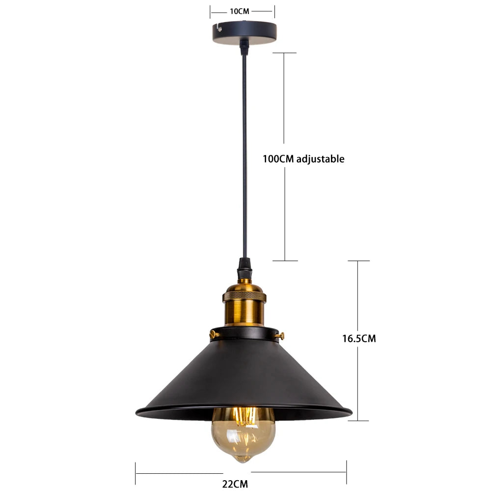 Vintage Loft Pendant Lamp - Retro E27 Hanging Light