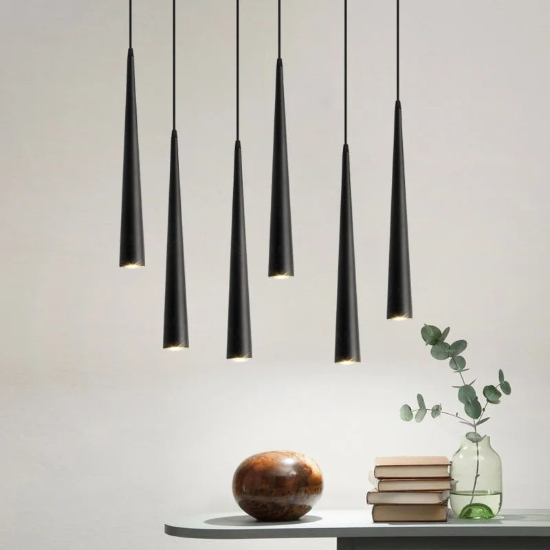 Dimmable COB Cone Pendant Light - Modern Aluminum LED Hanging Lamp