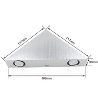 Triangle LED Wall Lamp - Modern Brushed Silver Accent Light