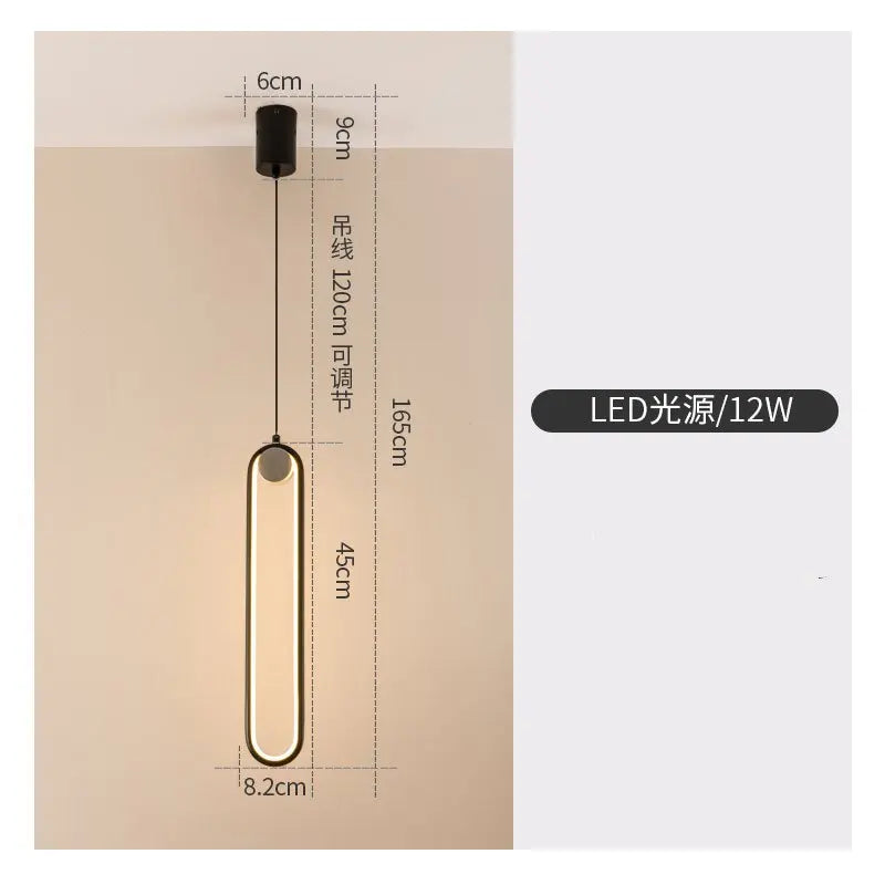Luxury Glass Bedside Chandelier - Nordic Long-Line Pendant Light