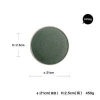 Mint Ceramic Dinner Plate - Creative Western Steak and Salad Tableware