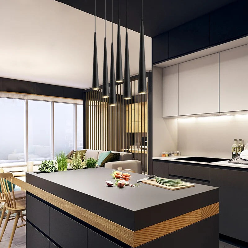 Dimmable COB Cone Pendant Light - Modern Aluminum LED Hanging Lamp