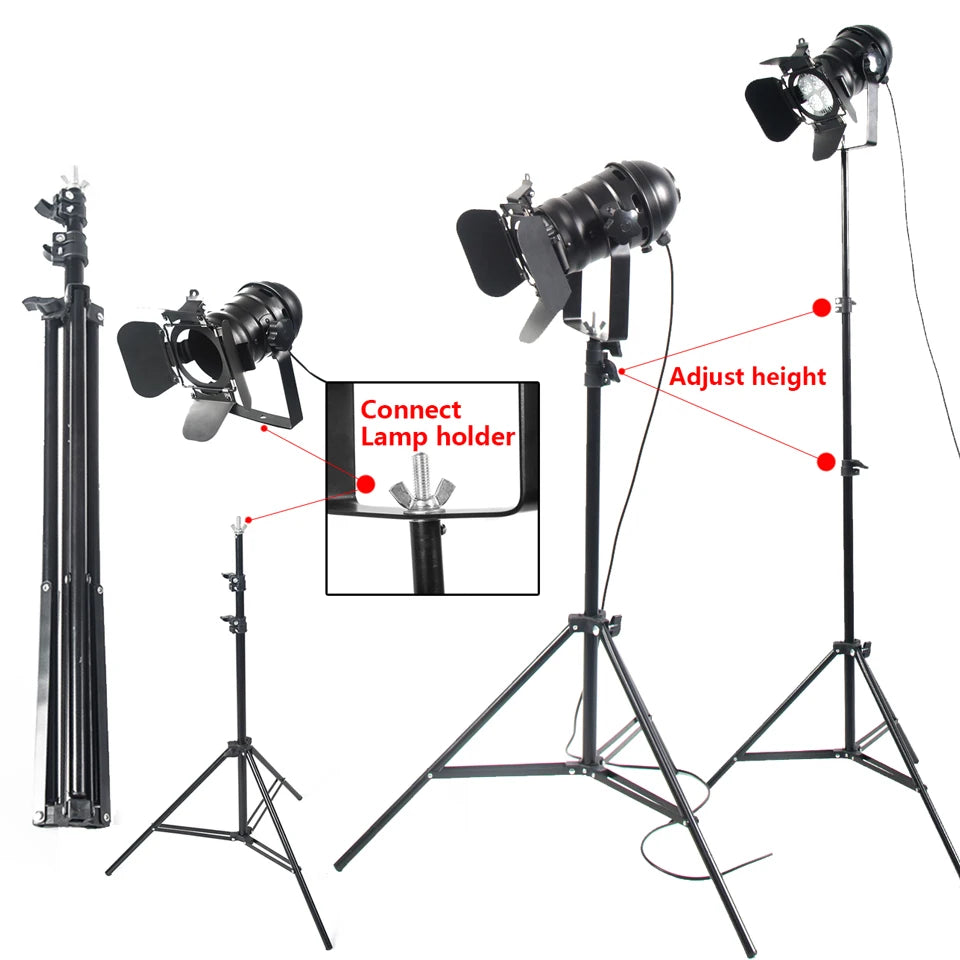 Retro Tripod Floor Lamp - Industrial Black Studio Light