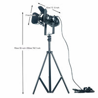Retro Tripod Floor Lamp - Industrial Black Studio Light