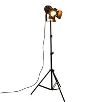 Retro Tripod Floor Lamp - Industrial Black Studio Light