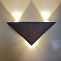 Triangle LED Wall Lamp - Modern Brushed Silver Accent Light