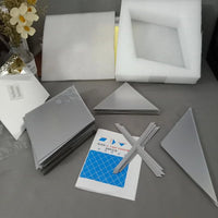 3D Acrylic Mirror Sticker Set - Geometric DIY Wall Decor