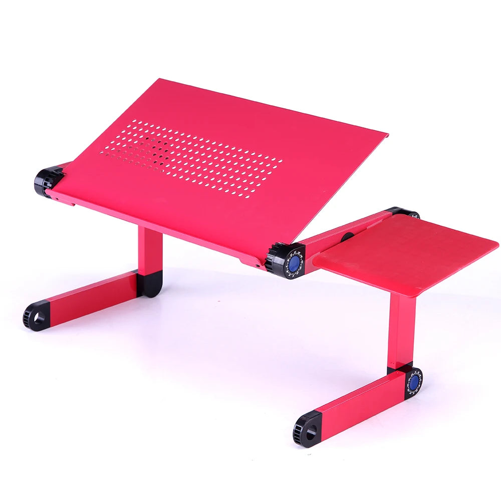 Adjustable Laptop Desk Stand - Portable Aluminum Lap Desk with Mouse Pad