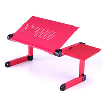 Adjustable Laptop Desk Stand - Portable Aluminum Lap Desk with Mouse Pad