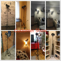 Retro Tripod Floor Lamp - Industrial Black Studio Light