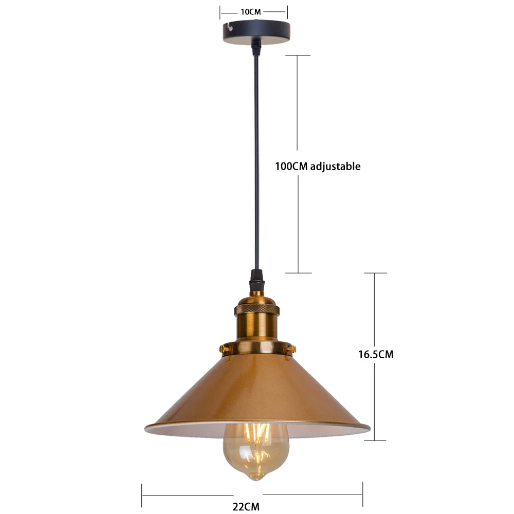 Vintage Loft Pendant Lamp - Retro E27 Hanging Light