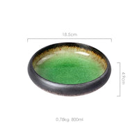 Ice Split Glaze Ceramic Plate - Japanese Sushi and Sashimi Dish