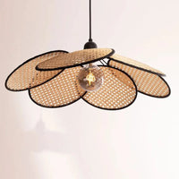 Handwoven Rattan Chandelier - E27 Wicker Suspension Lamp