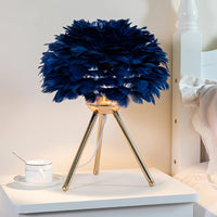 Romantic Feather Bedside Lamp - Decorative Ambient Table Light