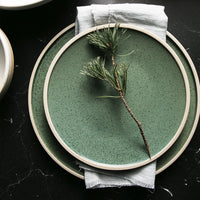 Mint Ceramic Dinner Plate - Creative Western Steak and Salad Tableware