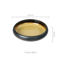 Ice Split Glaze Ceramic Plate - Japanese Sushi and Sashimi Dish