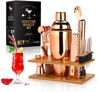 16-Piece Bartender Kit - Stainless Steel Cocktail Shaker Set