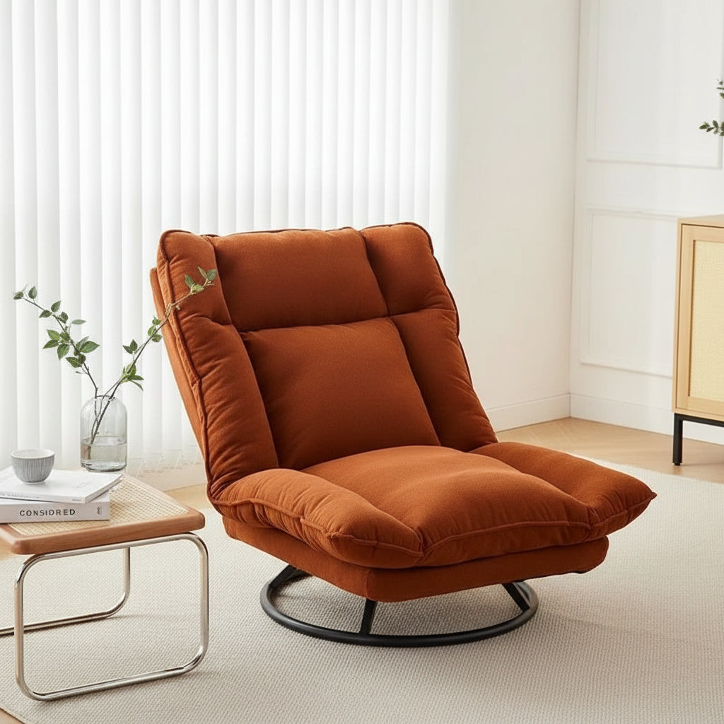 Swivel Leisure Sofa Chair - Rotating Fabric Lounge Seat