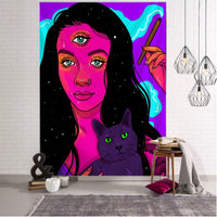 Psychedelic Hippie Wall Tapestry - Large Mystic Room Decor