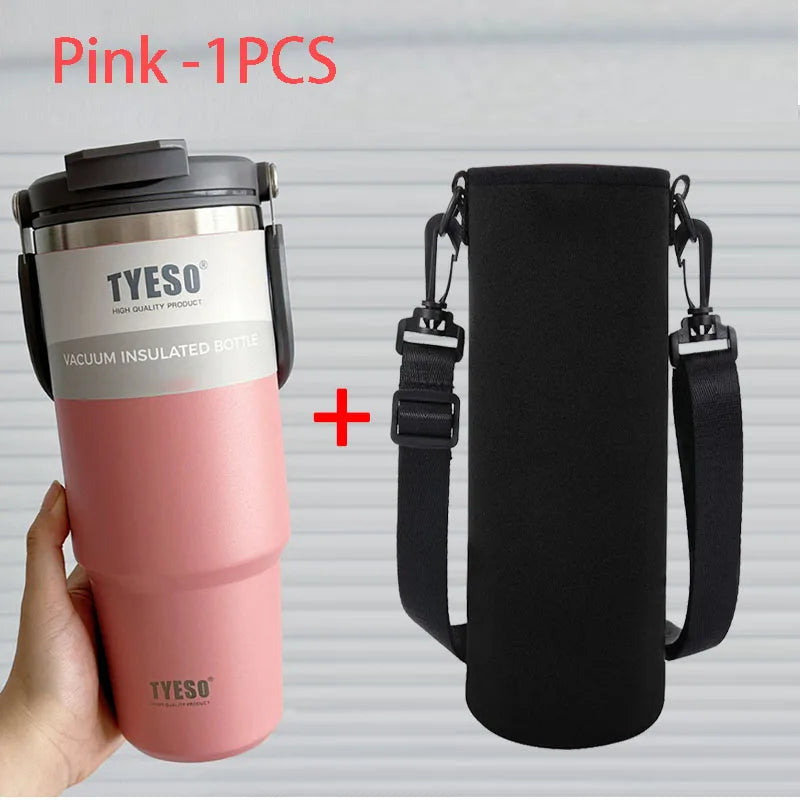 TYESO Insulated Stainless Steel Tumbler - Double-Layer Travel Mug