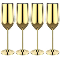 Unbreakable Stainless Steel Wine Glass Set - Up to 500ML