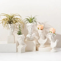 David Portrait Decorative Vase - Artistic Head Planter Accent