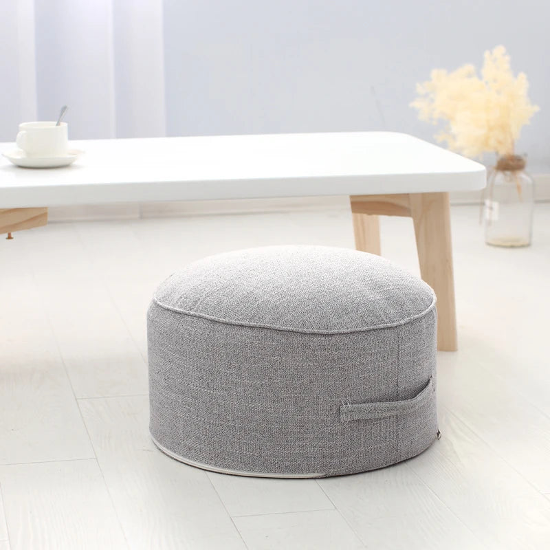 Tea Ceremony Floor Pouf - Cotton Linen Tatami Meditation Cushion