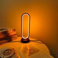 Modern Ring LED Bedside Lamp - 3 Color Dimming Night Light