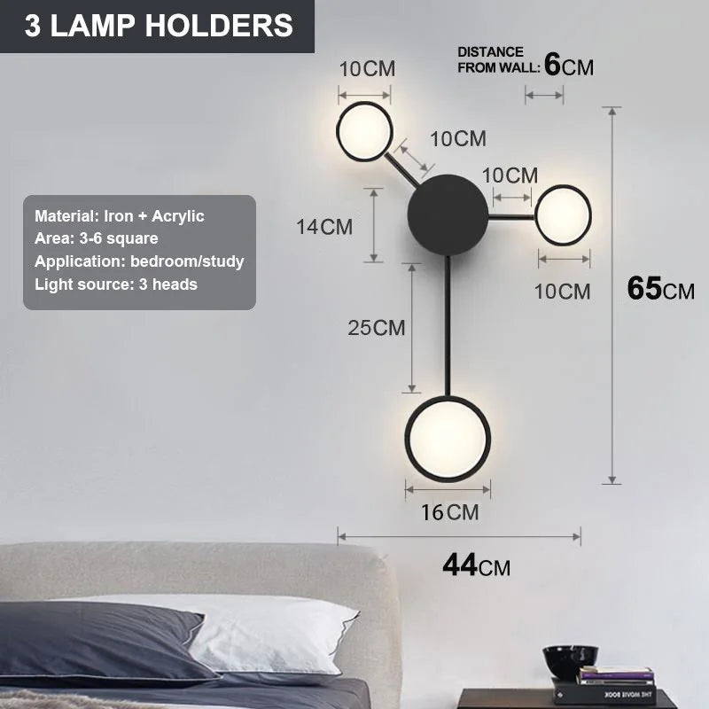 Nordic LED Wall Sconce - Minimalist Bedroom and Hallway Light