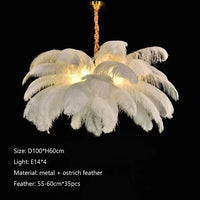 Feather Art Chandelier - Nordic Statement Pendant Light