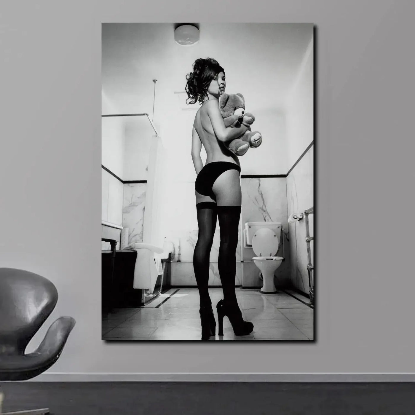 Scandinavian Kate Moss Canvas Poster - Fashion Inspired Wall Art