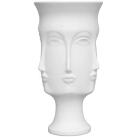 Nordic Face Ceramic Vase - Artistic White Decorative Accent