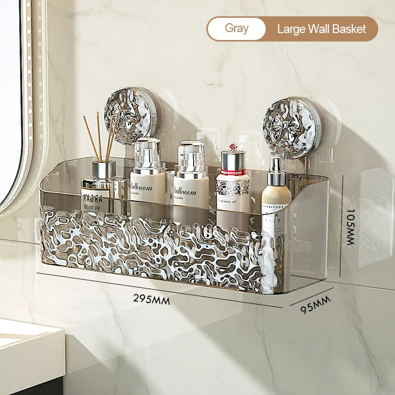 Glacier Pattern Wall-Mounted Bathroom Storage Basket
