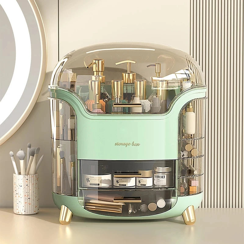 Transparent Makeup Organizer Box - Large Capacity Cosmetic and Jewelry Storage