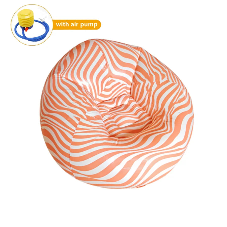 Inflatable Lounger Sofa Chair - Portable PVC Bean Bag Seat